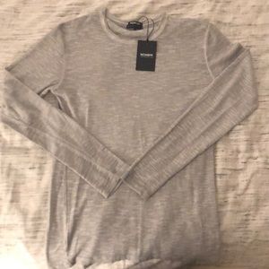 Long sleeve, light washed out gray/beige
